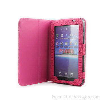 Leather Case for Samsung P1000, A Stand from Folding with Access to Earphone Jack/USB Port